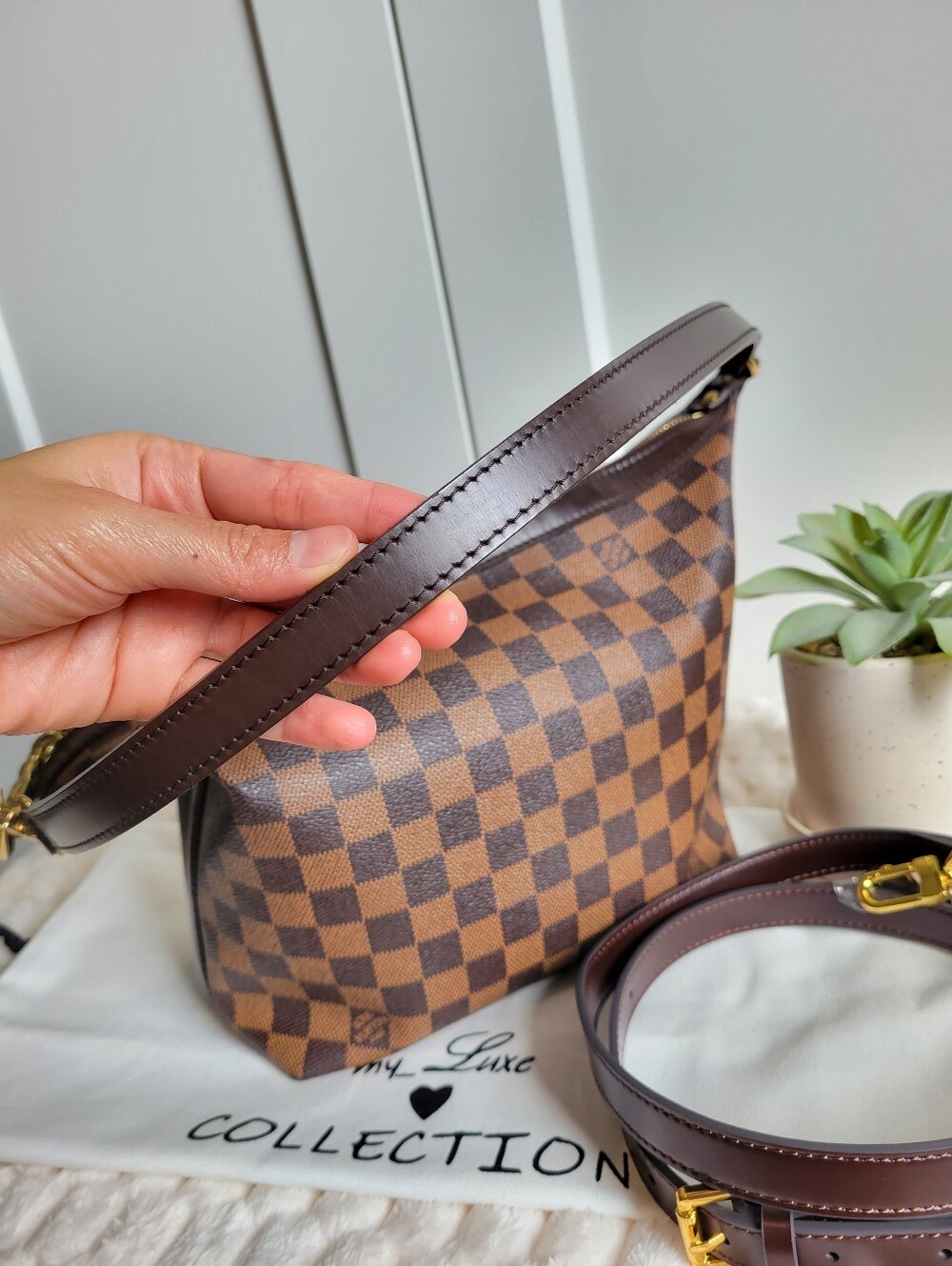 Louis Vuitton Illovo MM Brown Damier Ebene Shoulder Bag/ Satchel - Picture 5 of 17